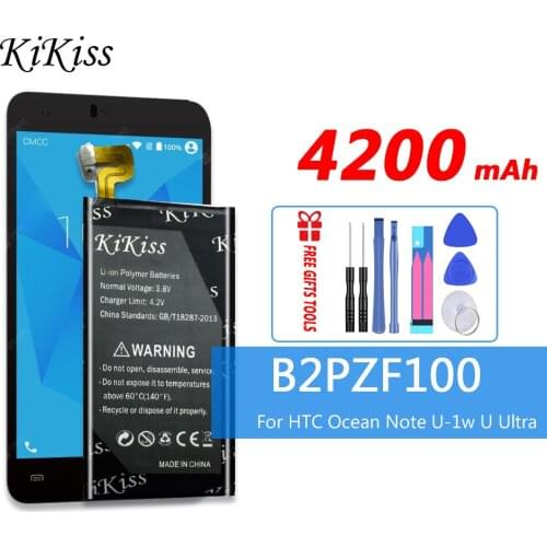 4200mAh High Capacity Battery For HTC Ocean Note U-1w U Ultra U-1u Mobile Phone Li-ion Polymer Battery Big Power B2PZF100