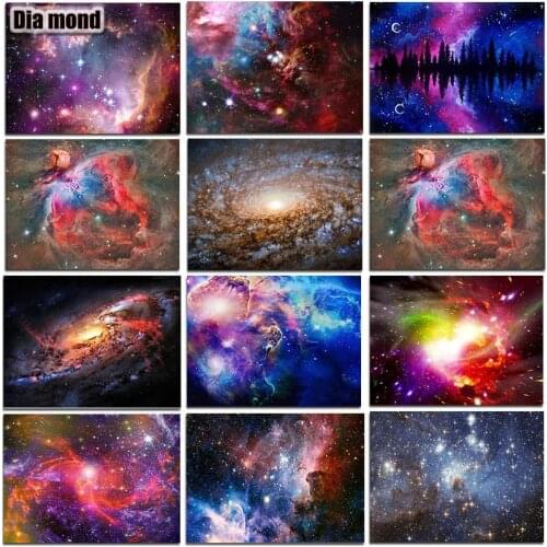 5D DIY Starry Night Diamond Painting Full Square/Round Diamond Embroidery Scenery Cross Stitch Kit Home Decor Handmade Gift