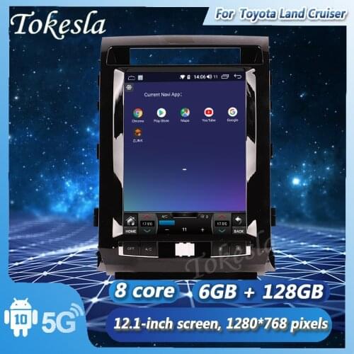 Tokesla Android 11 Car Radio Audio DVD MP5 Intelligent Touch Central Multimedia Screen System for Toyota Land Cruiser 2008-2015