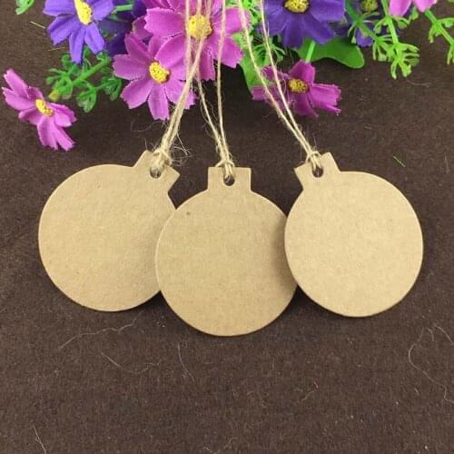 Free shipping 200 Pcs+200 pcs string Kraft Paper blank Gift Price Hang Tags Wedding Party Favor Cards Packaging Labels