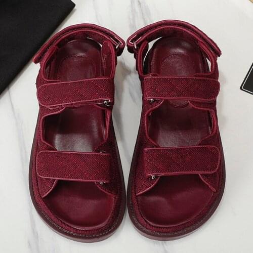 Checkered Woman Sandals Rome Beach Shoes Women Summer Solid Sliders Thick Bottom Ladies Shoes Fashion Concise Sandals 2021 Hot