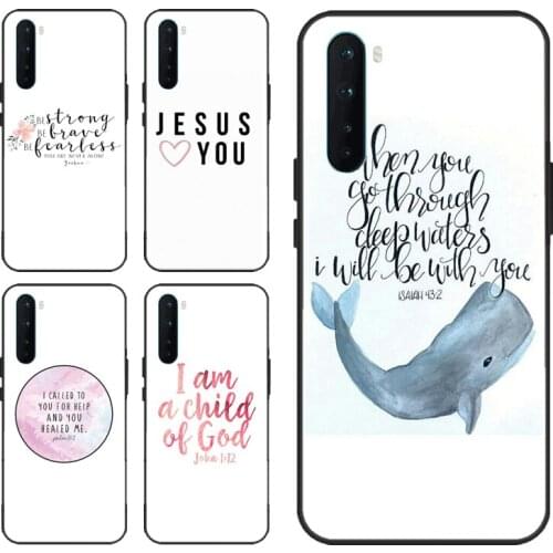 Bible Quotes Jesus God Case For Oneplus 8 9 Pro 8T Nord 9R Cover For OPPO Realme GT Neo C3 C11 C21 Q3 6 7 8 Pro