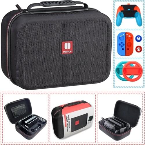 For Nintendo Switch NS Accessories Console Carrying Storage Bag Hard Case Joystick Handle Grips Silicone Case