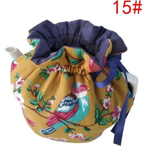 Japan Folkways Style Colorful Floral&Bird Cotton Home Teapot Keep Warm / Anti-scald Insulation Cover Teapot Dust-proof Cover