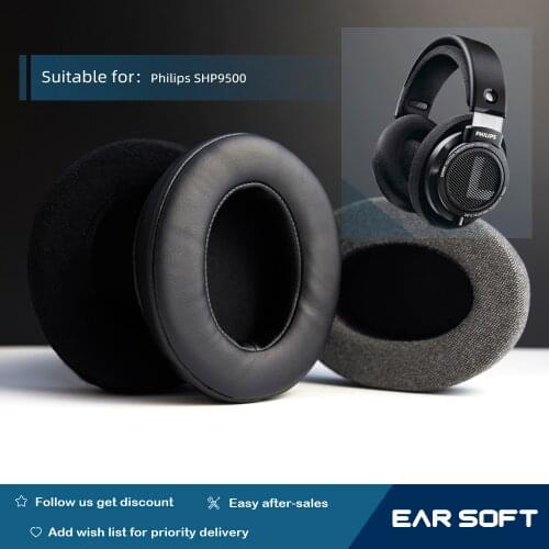 Earsoft Replacement Ear Pads Cushions for Philips SHP9500 Headphones Earphones Earmuff Case Sleeve Accessories