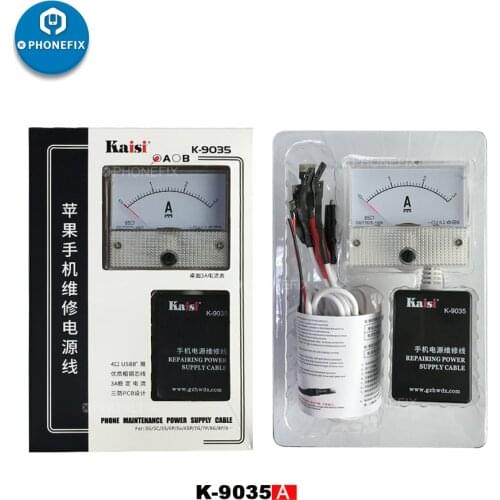 PHONEFIX K-9035 A/B DC Power Supply Cable With Multimeter Display Parts For iPhone 5S 6 6S 7 8 X MAX XR Motherboard Repair