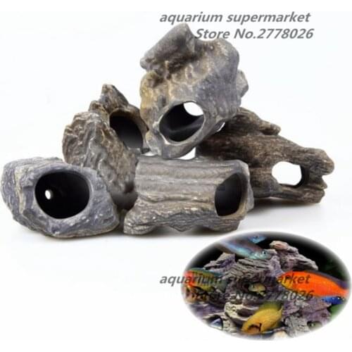 MF CICHLID STONE Ceramic Aquarium Rock Cave decor for Aquarium Fish Tank