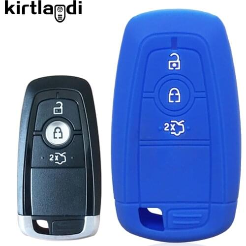 Kirtlandi Remote Smart Car Key Cover Holder for Ford Mustang Fusion Explorer for Ford F-150 F-250 F-350 Keychain Car Keyless Fob