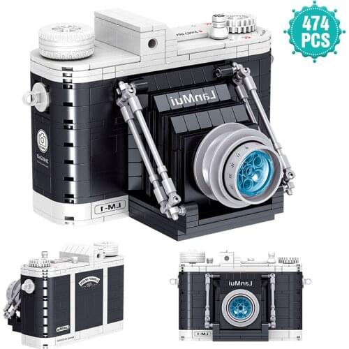 DIY Assembled Model Bricks Ideas Creative Classic Retro Camera Building Blocks Educational Toys For Child Birthday Gifts