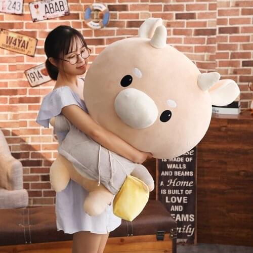 PU Cow Plush Toy Stuffed Animals Simulation cow artwork Decor Gift Unique Cow Office House Table Decor