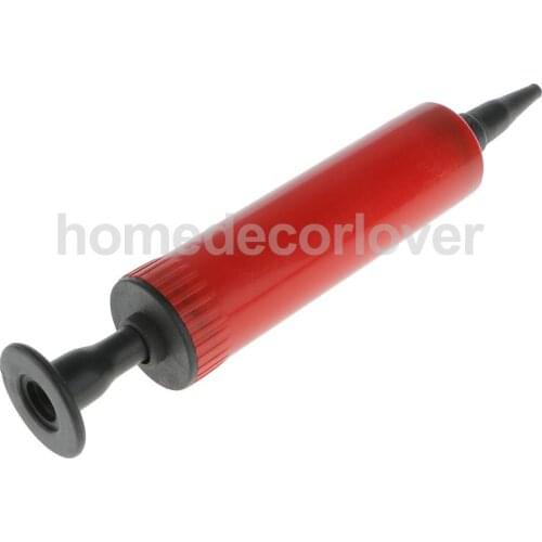 Mini Plastic Pillow Soccer Basketball Sport Ball Inflator with Needle Party Balloon Inflator Air Pump Random Color