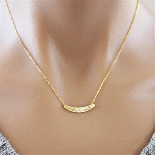 Fashion "make a wish" necklace, Hope the pendant necklaces for women