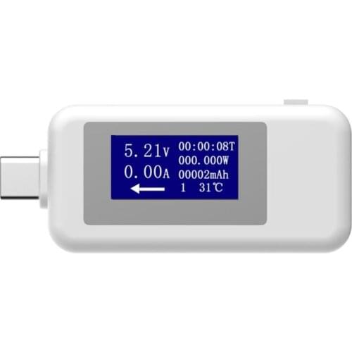 Multi-functional USB Tester Type C LCD Digital Current Voltage Charger Capacity Monitor Power Temperature Timing Meter Voltmeter