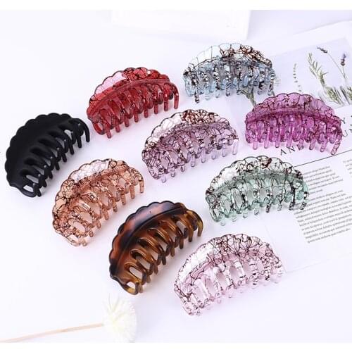 New Fashion Hair Claw For Women Barrettes Hair Crab Hairpin Clear Hair Clip Claw Clamp Hair Accessories For Women Headwear