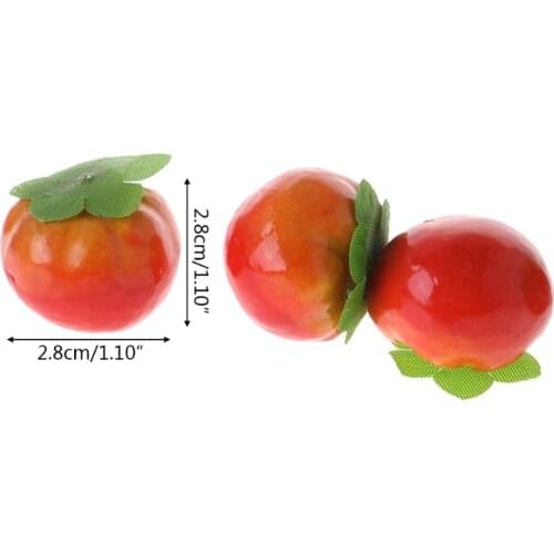 20pcs Lifelike Simulation Artificial Tomato Plastic Fake Fruit Home Party Decor K1MF