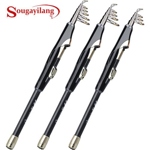 Sougayilang 1.8-2.4M Telescopic Spinning Fishing Rod 99% Carbon Fiber Ship Type Reel Seat Fishing Pole Sea Rod Fishing Pesca