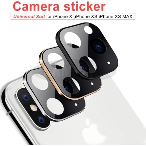 Camera Lens Sticker For Iphone X Xs Max Second Change 11 Pro Max 11pro Sticker Modified Camera Cover Titanium Alloy 10 Protector