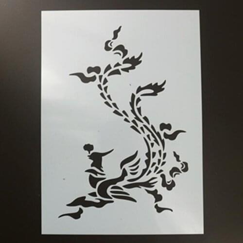 1pc Animals Phoenix Bird Scrap Walls Stencil Airbrush Painting Template Decor Diy Scrapbooking Bullet Journal Supplies Reusable