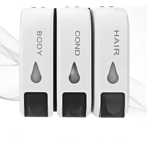 Triple Plastic Soap Dispenser Wall Shampoo Shower Gel Liquid Soap Dispenser Liquid Soap Container Bathroom Washroom Accessories