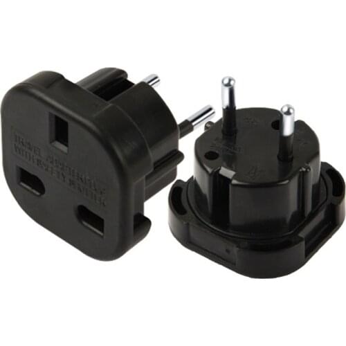 Universal copper CE grounded Euro US UK to EU AC Travel Charger Adapter Plug UK Outlet Converter Plug 10A 16A Black white