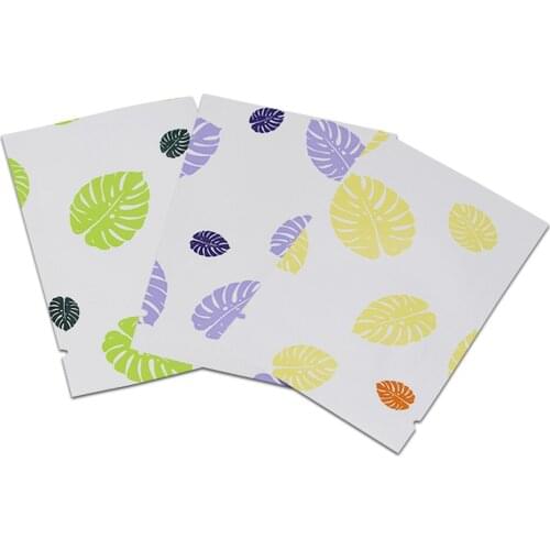 Open Top Pure Aluminum Foil Storage Packing Colored Vacuum Heat Sealable Mylar Pouch No Smell Beans Candy Dried Tea Package Bags