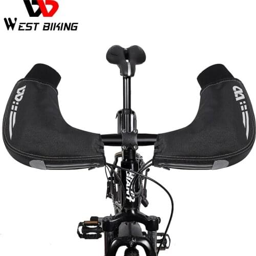 WEST BIKING Winter MTB Bike Handlebar Gloves Cycling Men Women Mountain Bike Bar Gloves Hand Muffs Bike Mittens Bicycle Gloves