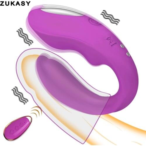 Wireless Remote Control Vibrator for Women G spot U Shape Dildo Double Penetration Clitoris Stimulator Sex Toy for Couples Adult