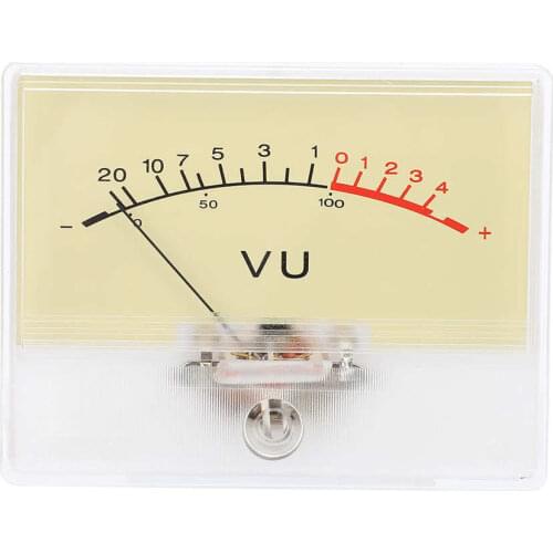 VU Meter T-90 High Accuracy DB Amplifier Level VU Meter Header with Light Bulb Audio Equipment Accessories Equipped with Pointer