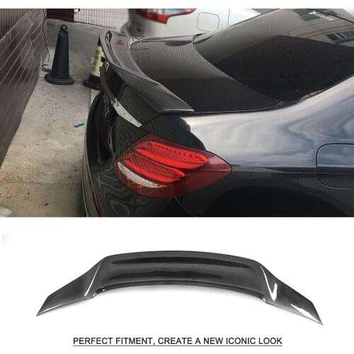 Rear Trunk Lip Spoiler Wing For Mercedes-Benz E Class W213 E200 E400 E43 E63 AMG Sedan 4 Door 2016 - 2019 Carbon Fiber