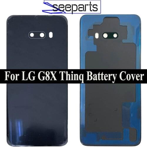 For LG G8X ThinQ Back Cover Battery Cover Door Rear Glass Housing Case For LG G8X Thinq Battery Cover With Lens Replacement