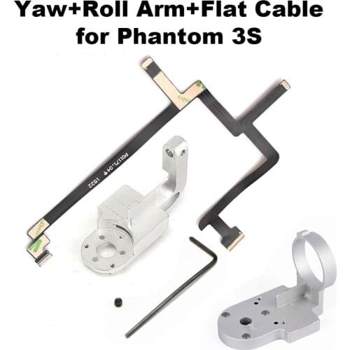 Gimbal Repair Parts for DJI Phantom 3 Standard P3S Drone Camera Yaw Roll Arm Bracket Flat Ribbon Cable Flex Roll Pitch Motor