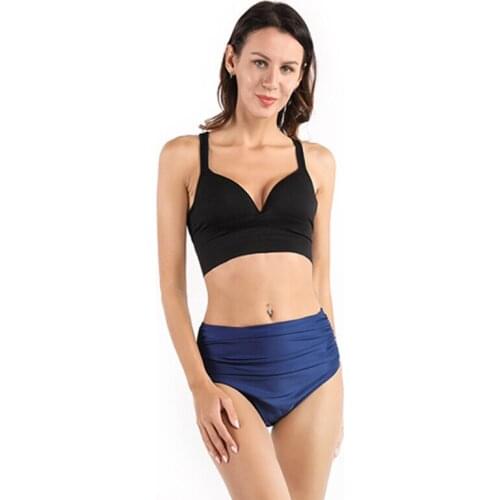 Women Swimsuit 2020 New High Waist Bikini Bottoms Separate Swim Trunks Swimwear Cover Belly Women Sexy Solid Swimsuit Shorts