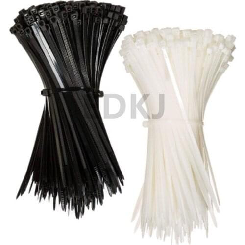 100 pcs 3X150 3X200 4X150 4X200 MM Nylon Cable Ties Self-Locking Nylon Cable TiesNylon Kabelbinders Draad Zip Tie