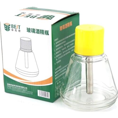 150ml Empty Glass Alcohol Liquid Bottle Nail Polish Glue Residue Remover Press Pumping Dispenser Bottle Nail Art UV Gel Cleaner