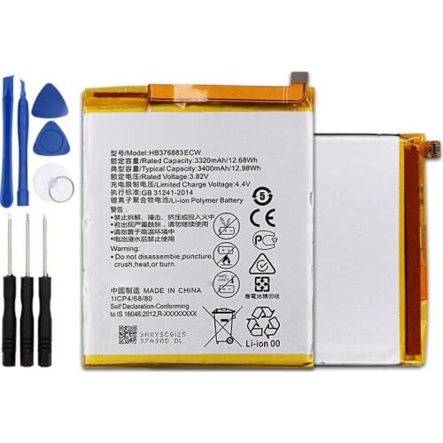 1x 3320mAh HB376883ECW Replacement Battery For Huawei Ascend P9 Plus VIE-AL10 + Repair Tools kit