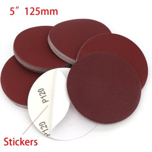 5" 125mm Self Adhesive Sanding Discs Grit 80 - 2000 Glue Backing Pad Sandpaper