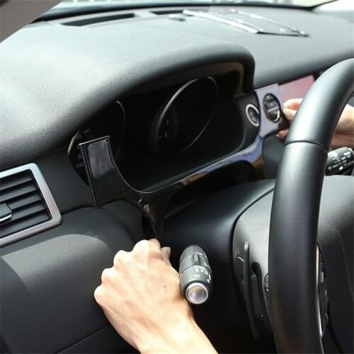 Black Wood Grain ABS Car Dashboard Decoration Frame Cover Trim For Land Rover Discovery Sport 2015 2016 2017 2018 2019