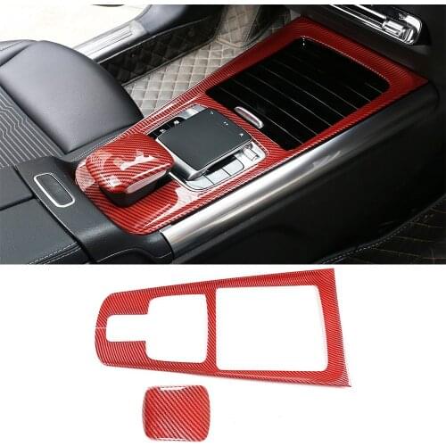 ABS Red Carbon Fiber Central Control Gear Shift Trim ForBenz B GLB W247 X247 2020