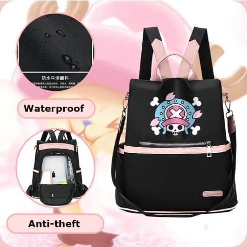 2020 Anime One Piece Backpacks Boy Girl Student School Bags Rucksack Kawaii Anti-theft Backpack Teens Men Women Cute Travel Bag