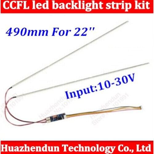 Free ship 50pcs 490mm Adjustable brightness led backlight strip kit Update 22inch ccfl lcd wide screen panel monitor