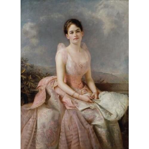 Free shipping court figure canvas prints oil painting classical beautiful woman painting printed on canvas decoration picture