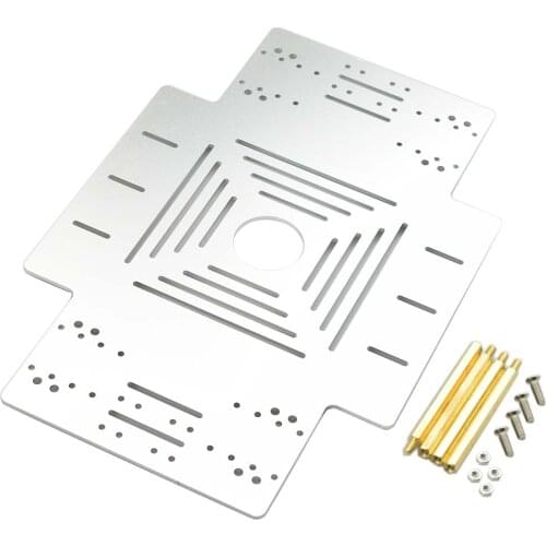 Big Metal Plate Aluminum Alloy Chassis with 50mm Couplings for Arduino STM32 Mecanum Wheel Robot Car Chassis DIY Toy Parts