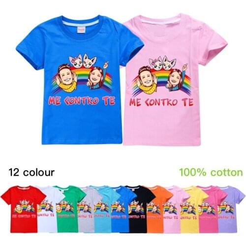 Summer Cartoon Me Contro Te Print Children Clothes T-shirt Baby Boys Short Sleeve T Shirts Kid Girls Tops Teenager Tees Costumes