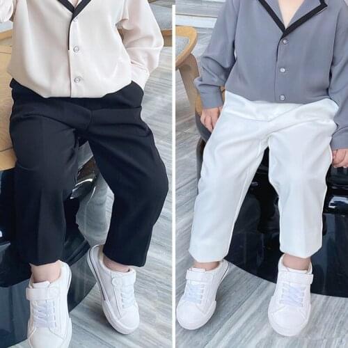 Kids Trousers Fashion New Summer Baby Boys Cotton Solid Casual Pants Korean Style Childrens Pants For Boys 2-8 Y Baby Clothing