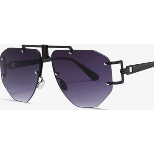 Designer Brand Luxury Sunglasses Women Fashion Pilot Rimless Sunglasses Men Gradient glasses oculos feminino Gafas