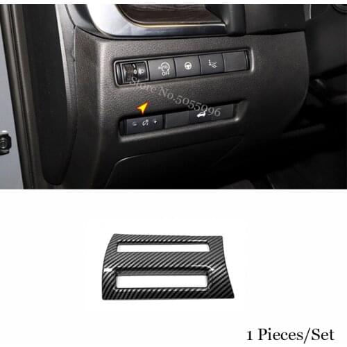 For Nissan Rogue X-Trail T33 2021 2022 ABS Carbon fiber Car Headlamps Adjustment Switch Cover Trim Car Styling Accessories