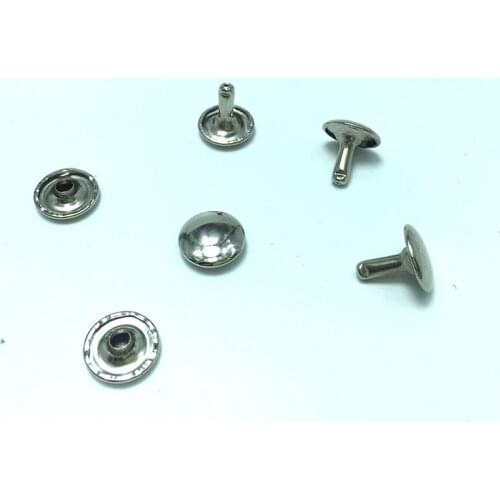 Double Cap Rivets 12mm Nickel Plated 1000 Pack