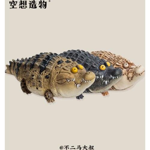 Fat Crocodile PVC Figurine Model Mini Animal Lucky Pet Toy Garage Kit Gift Collection Decoration