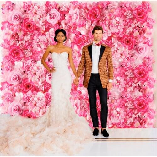 Artificial Flower Wall Party Background Wedding Decor Bride-to-be Romantic Pink Champagne Backdrop Event Birthday Baby Shower