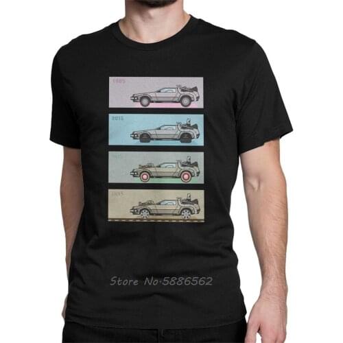 Back To The Future TShirt Delorean Novelty Time Machine Travel 80s Movies T Shirt For Men Short Sleeves Tops Funny Tees Cotton